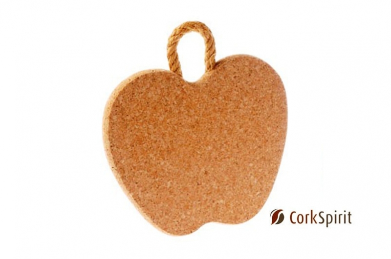 Cork Trivet with Rope / Hot Pot Stands / Tablemats - Apple