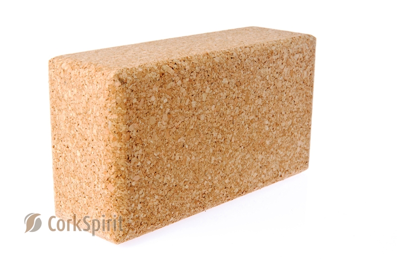 Natural Cork Yoga Block Brick 75 mm