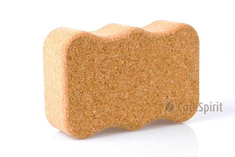 Natural Cork Yoga Block Brick Wave