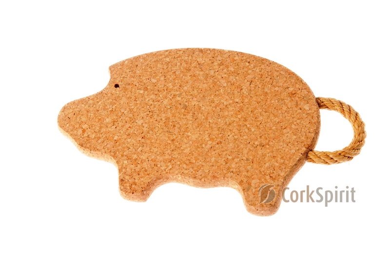 Cork Trivet with Rope / Hot Pot Stands / Tablemats - Pig