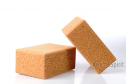 2 X Natural Cork Yoga Block Brick - Large